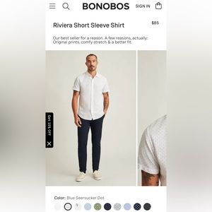 NEW Men’s Bonobos Short Sleeve Shirts